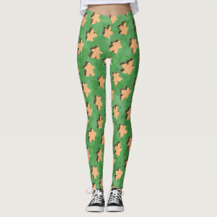 Leggings Pièce de jeu 3D Wood Meeple en vert