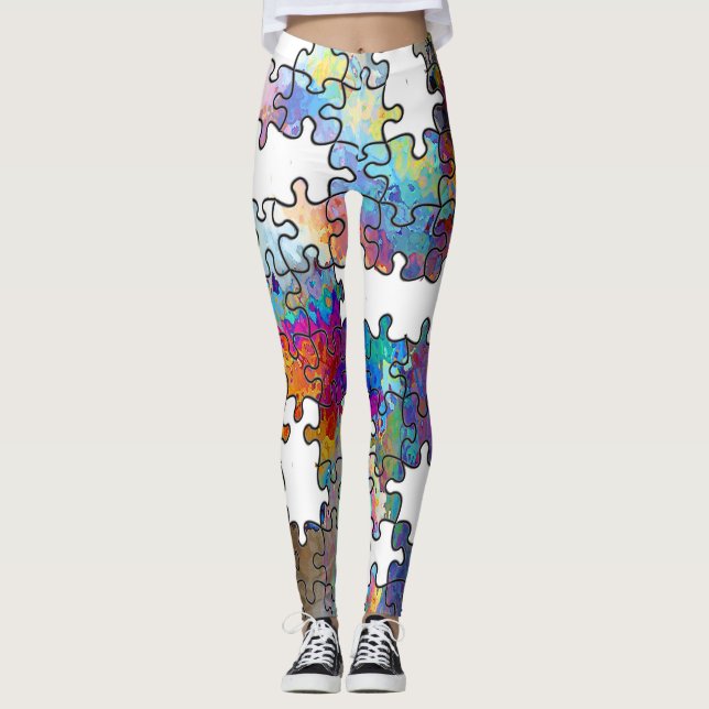 Leggings Pièces de puzzle (Devant)