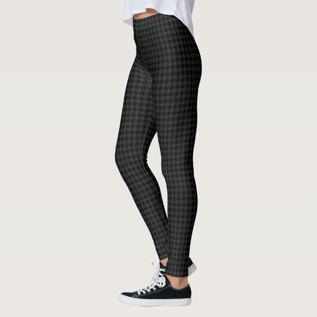 Leggings Pied de fond gris noir et charbon de bois (Gauche)