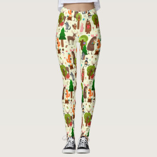 Leggings Piges d'animaux de forêt adorables