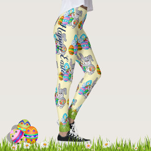 Leggings Pignon de PÂQUES Oeuf Lapin Yoga Pantalon Filles f