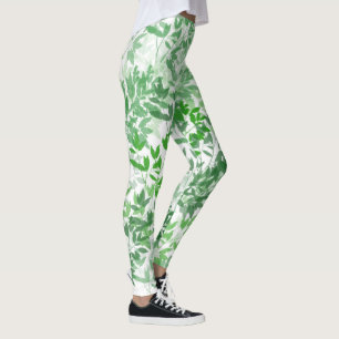 Leggings Pilates de yoga vert botanique Pantalons chauds Le