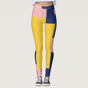 Leggings Pinceau Abstrait Rétro (14)