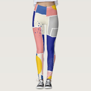 Leggings Pinceau Abstrait Rétro (16)
