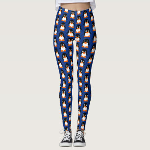 Leggings pingouin à pattes noires bleues