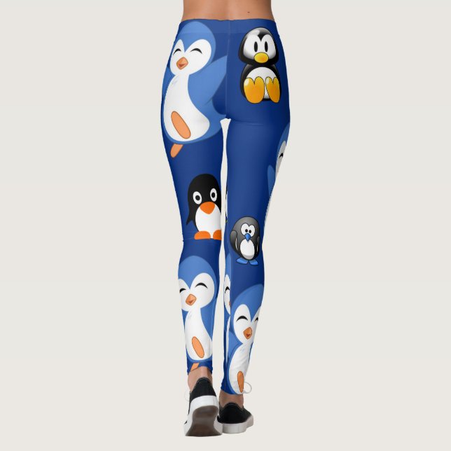 Leggings pingouin bleu noir (Dos)