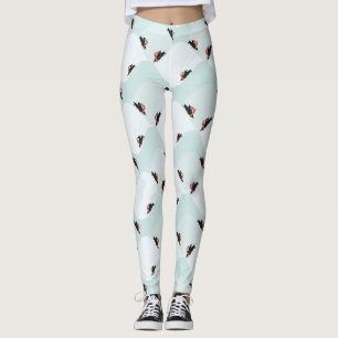 Leggings Pingouins joueurs glissement sur Motif de neige