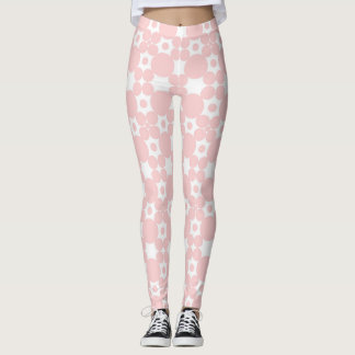 Leggings Pink Circles Pattern