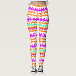 Leggings Pink City Urban Mural Graffiti Street Art Motif