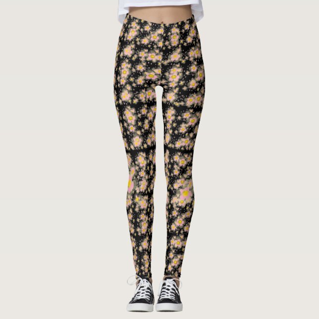 Leggings Pink Flowers (Devant)