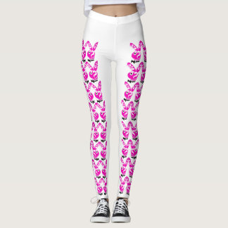 Leggings pink rabbit