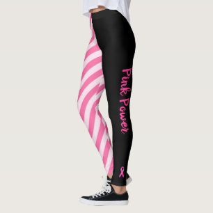 Leggings Pink Ribbon Power Cancer du sein Survivant Confort