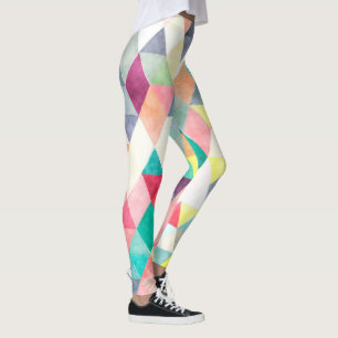 Leggings PixDezines Aquarelle Boho Géométrique/Triangles