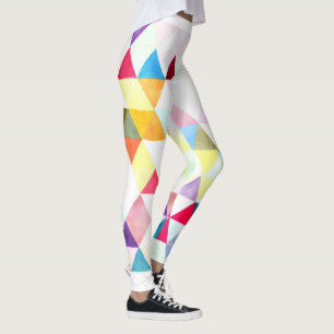 Leggings PixDezines Boho Aquarelle Géométrique/Triangles