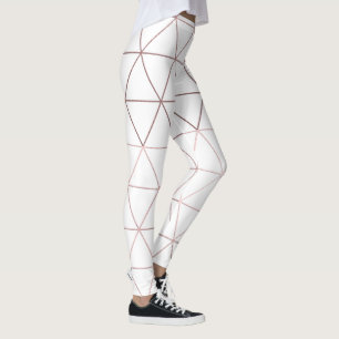 Leggings PixDezines Faux Rose Gold Géométrique/Triangles