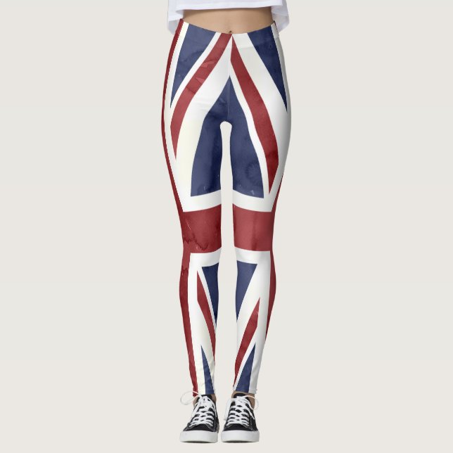 Leggings PixDezines GRUNGE UNION JACK (Devant)