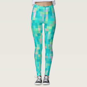 Leggings Pixel Art Multicolor Motif