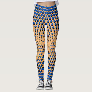 Leggings Pixel Motif 09.BBLK.w Orange BG