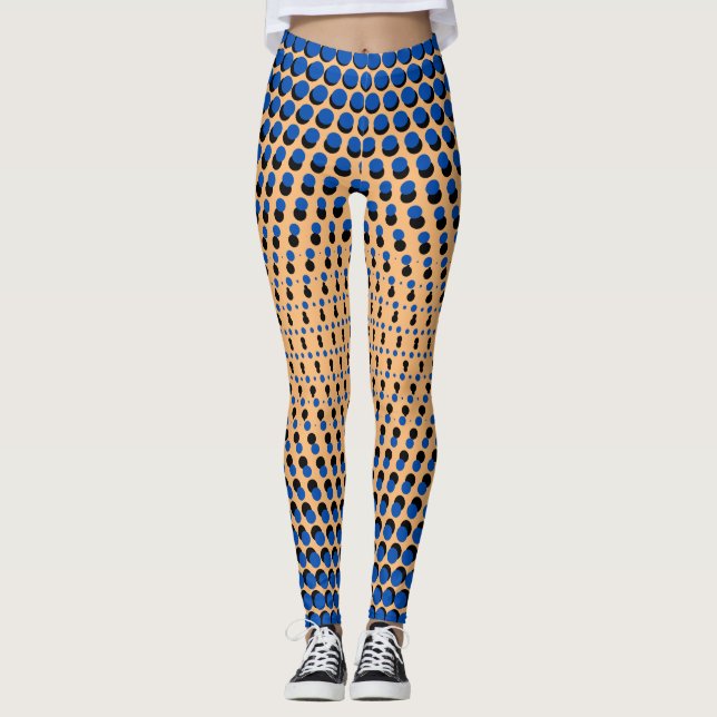 Leggings Pixel Motif 09.BBLK.w Orange BG (Devant)