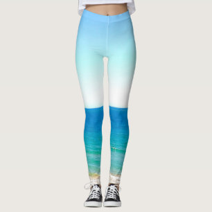 Leggings Plage Océan Mer bleu ciel Paysage tropical