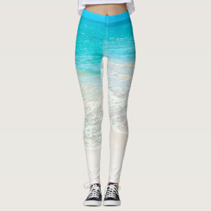 Leggings Plage PixDezines/Sable Blanc