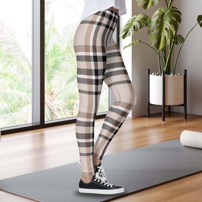 Leggings Plaid beige (Créateur téléchargé)