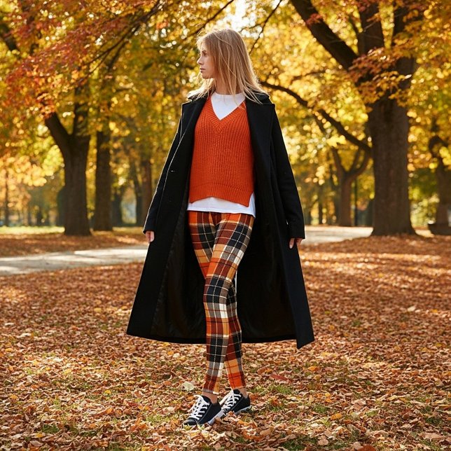 Leggings plaid d'automne (Créateur téléchargé)