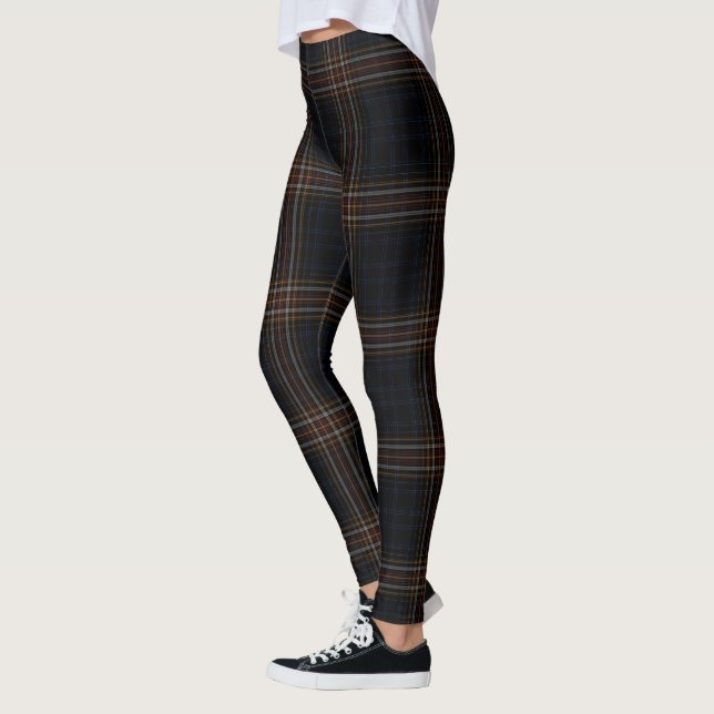 Leggings Plaid de tartan géant jaune rouge noir (Gauche)