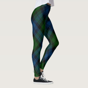 Leggings Plaid Green Campbell Militaire Rustique Tartan