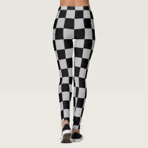 Leggings Plaid noir et gris vérifié