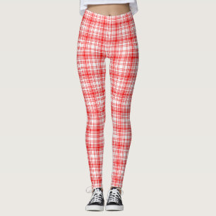 Leggings Plaid rouge