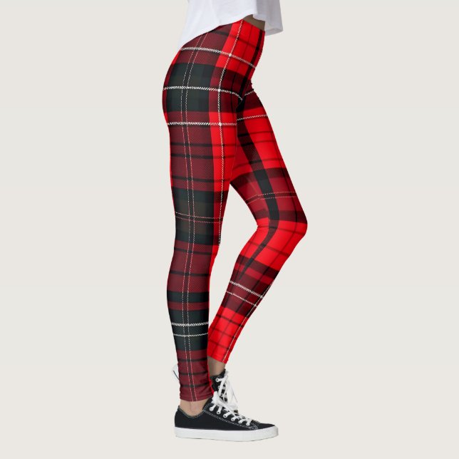 Leggings Plaid Rouge traditionnel Tartan Collection populai (Droite)