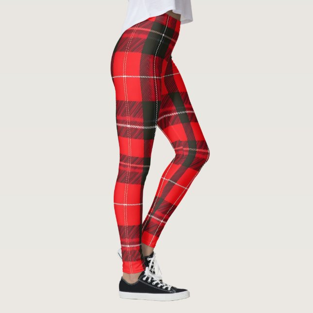 Leggings Plaid Rouge traditionnel Tartan Collection tendanc (Droite)