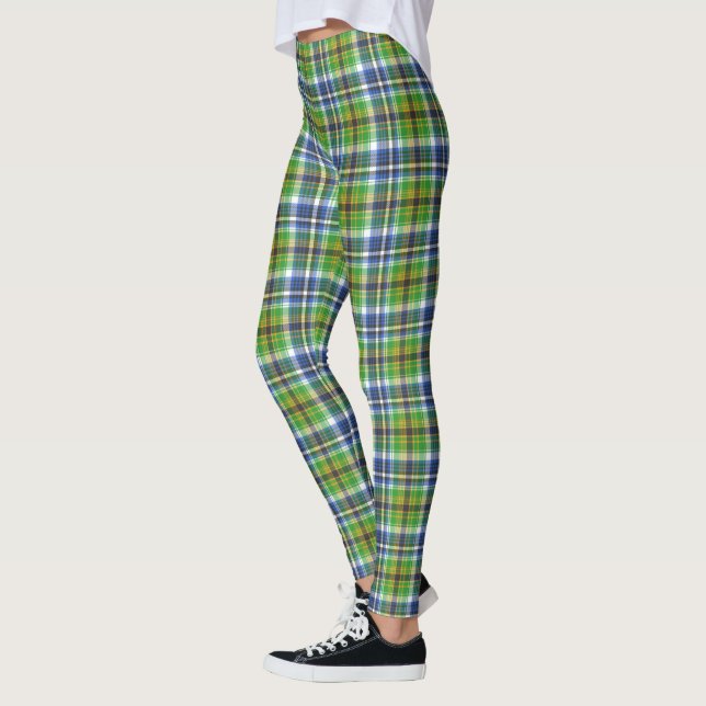 Leggings Plaid Vert Et Bleu (Gauche)
