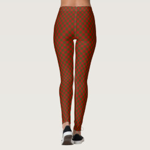 Leggings Plaid vert rouge de Comyn tartan