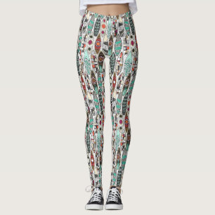 Leggings planches de surf blanc