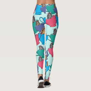 Leggings Planeurs à sucre dans des tasses à thé coloré