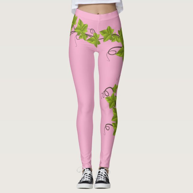 Leggings Planta de uvas racimo de hojas verdes   (Vorderseite)