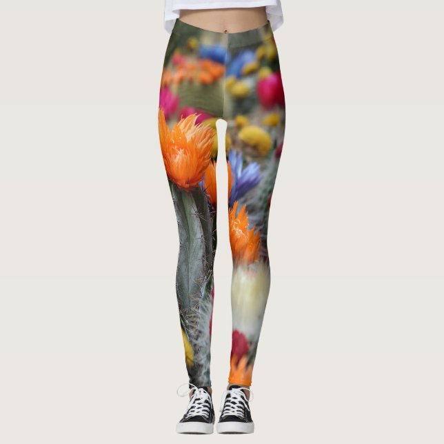 Leggings Plante Cactus dynamique (Devant)