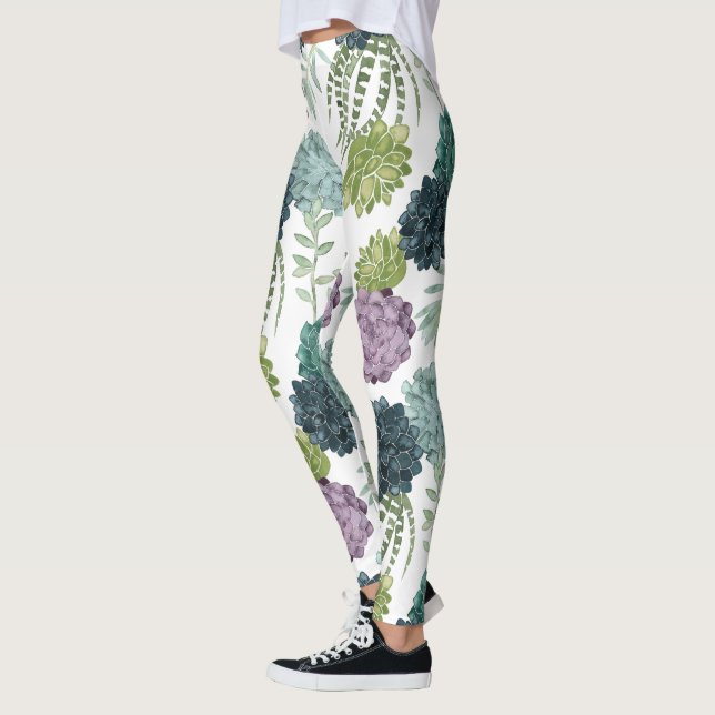 Leggings Plante Happiness Collection Motif Succulent (Gauche)