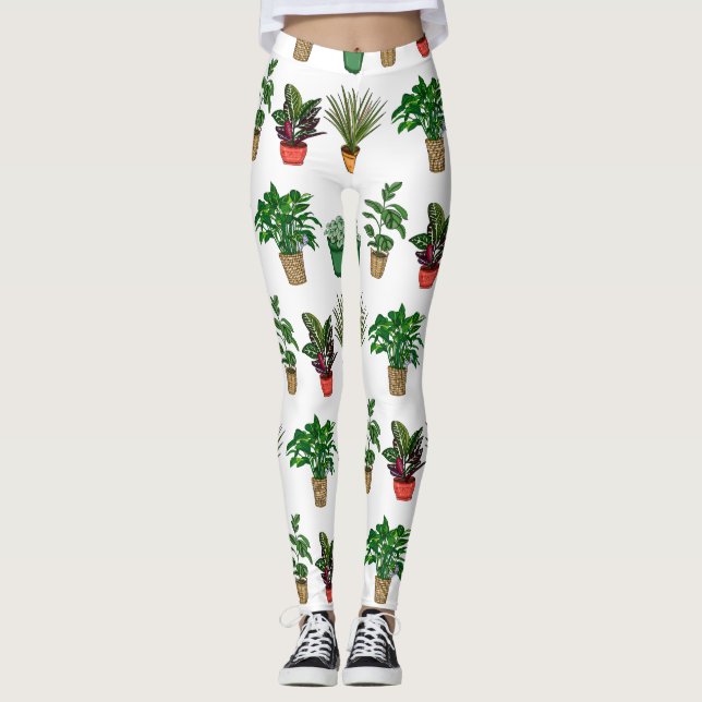 Leggings Plantes domestiques à main (Devant)
