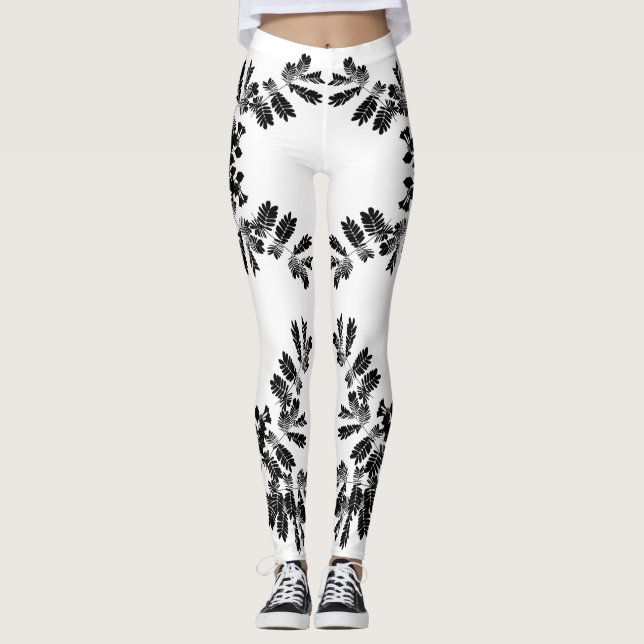 Leggings Plantes en silhouettes (Devant)