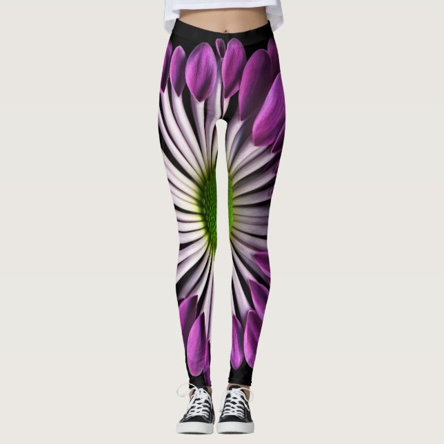Leggings Plantes sur la maman de pourpre de pantalon (Devant)
