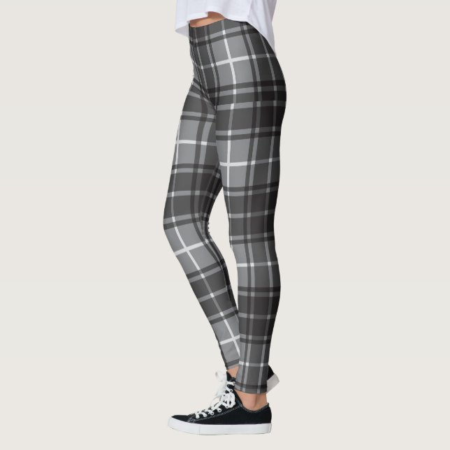 Leggings Plaqué noir et gris (Gauche)