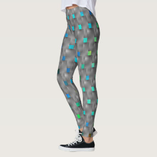 Leggings Plaques grises sur un arrière - plan coloré et ble