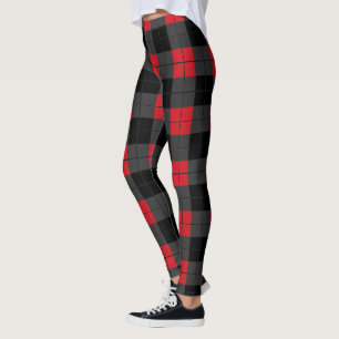 Leggings plaqués noir et rouge