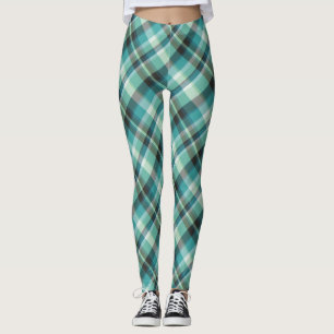 Leggings Plat bleu vert