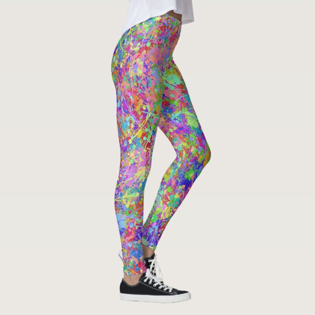 Leggings Plate-formes multicouleurs amusantes (Droite)