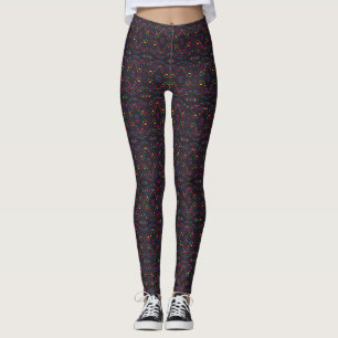 Leggings Pluie spectroscopique Résumé Art Gouache
