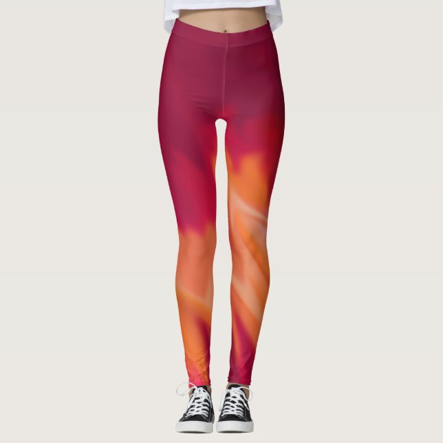 Leggings Plum et agrumes orange Abstrait (Devant)